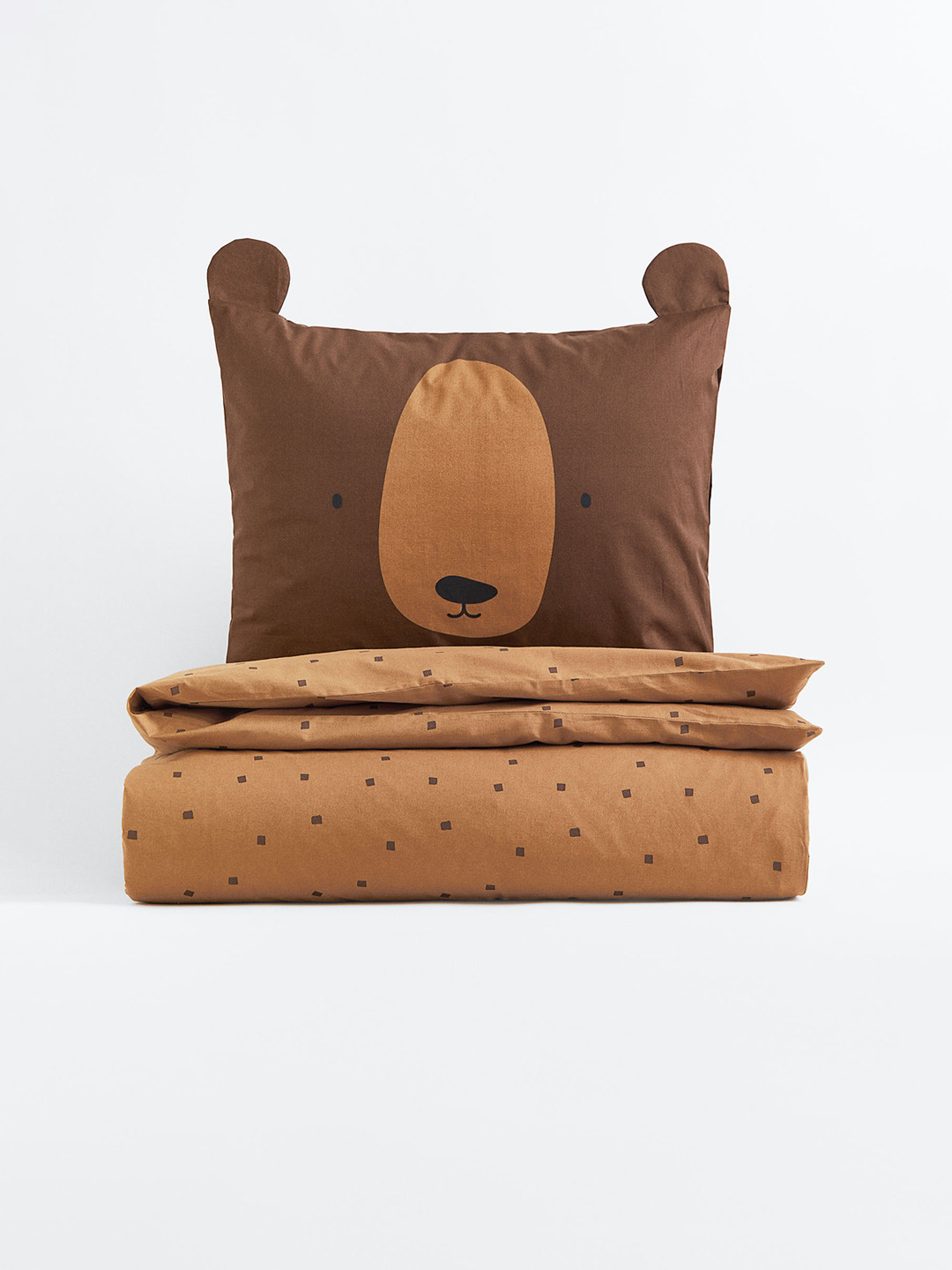 

H&M Kids Brown Single Duvet Cover Set