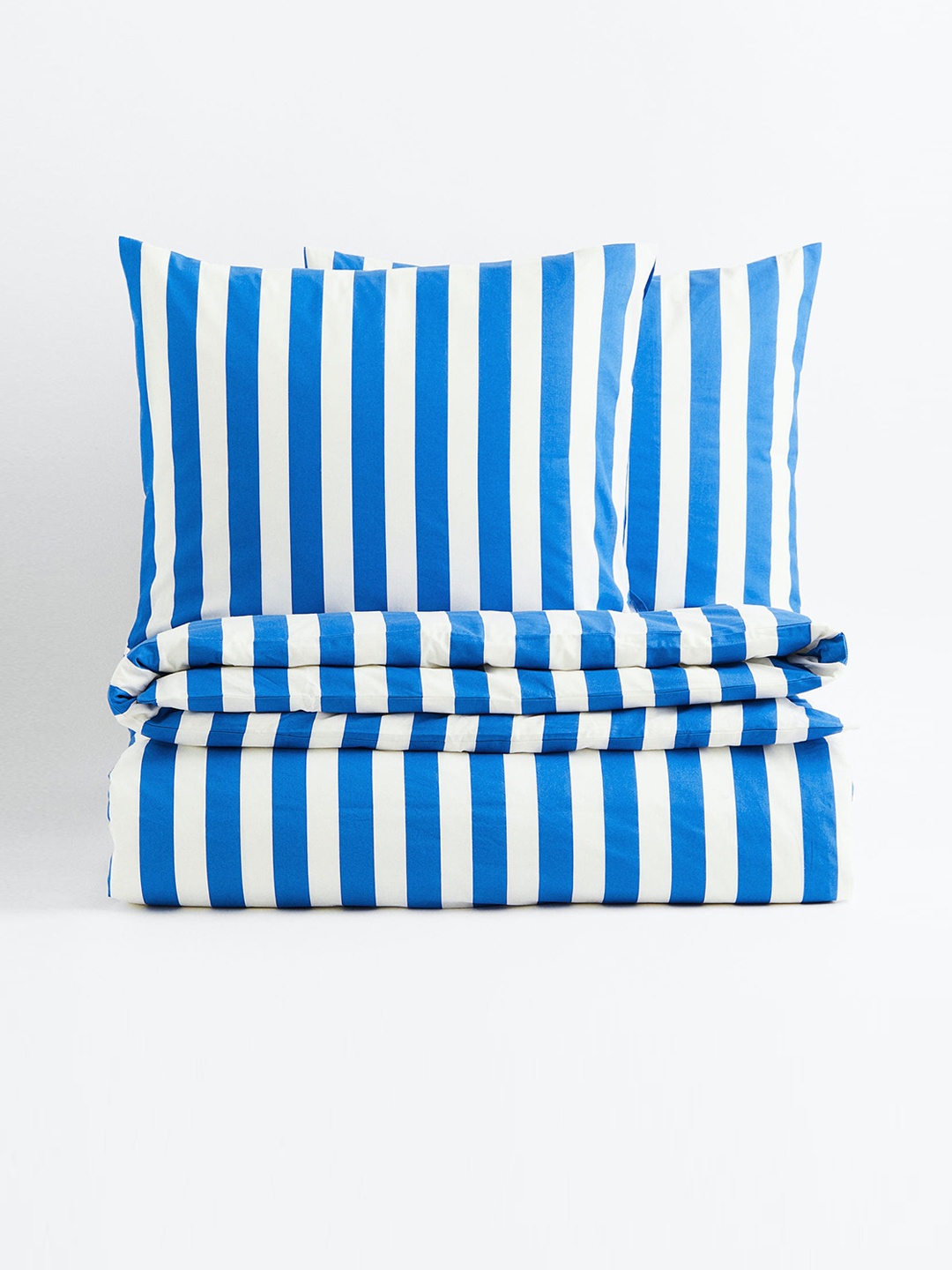 

H&M Blue & White Striped Double Duvet Cover Set