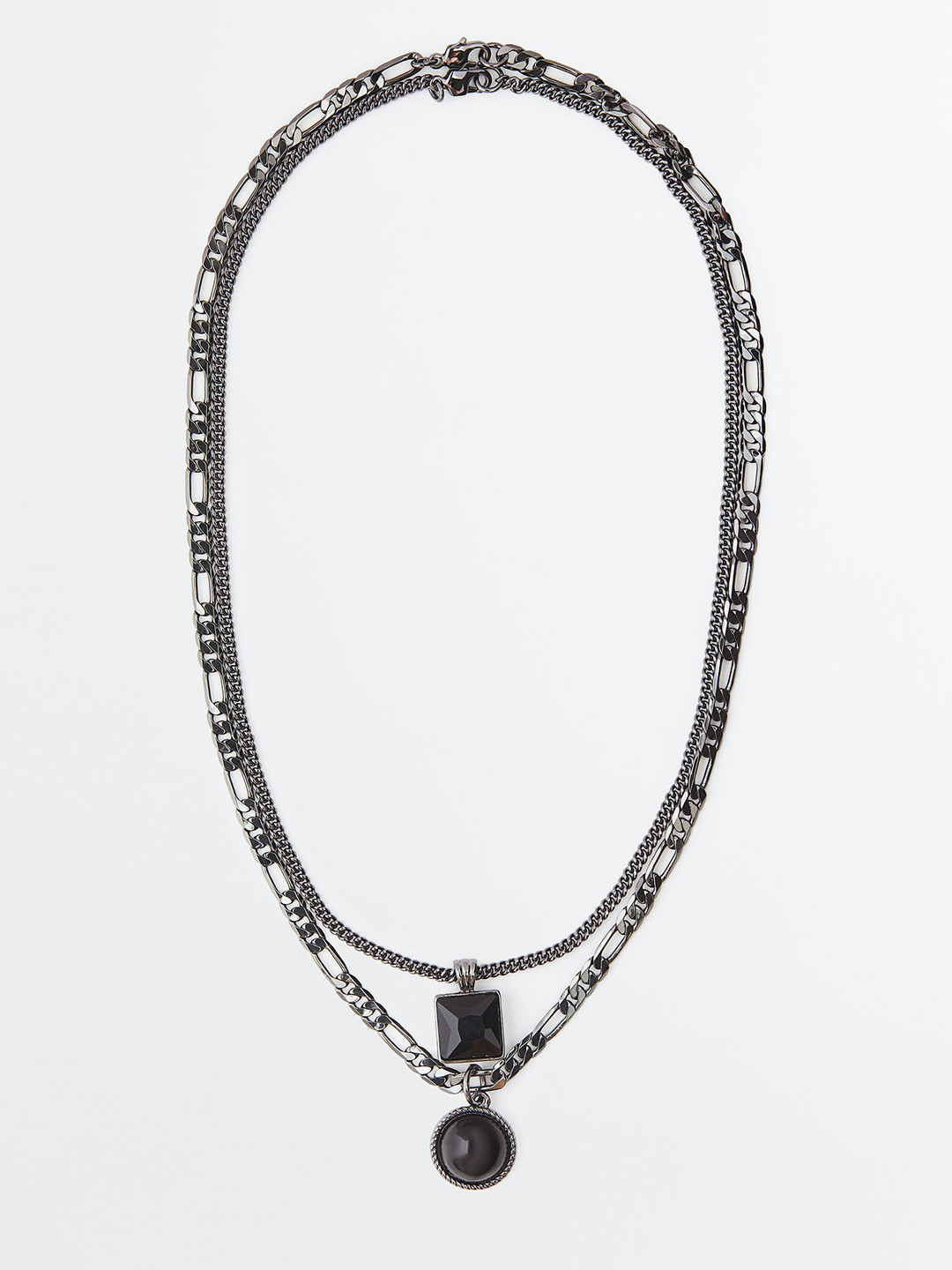 

H&M Men 2-Pack Pendant Necklaces, Black