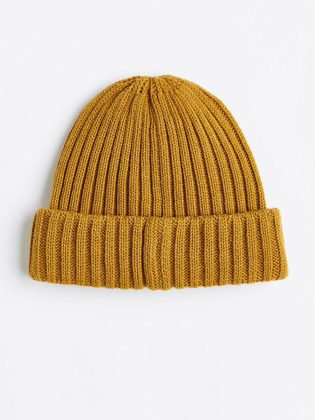 

H&M Men Rib-knit hat, Mustard