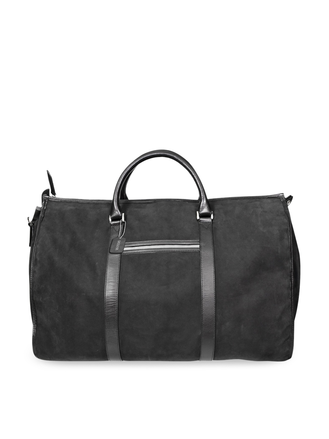 

Sassora Genuine Leather Large Duffel Bag, Black