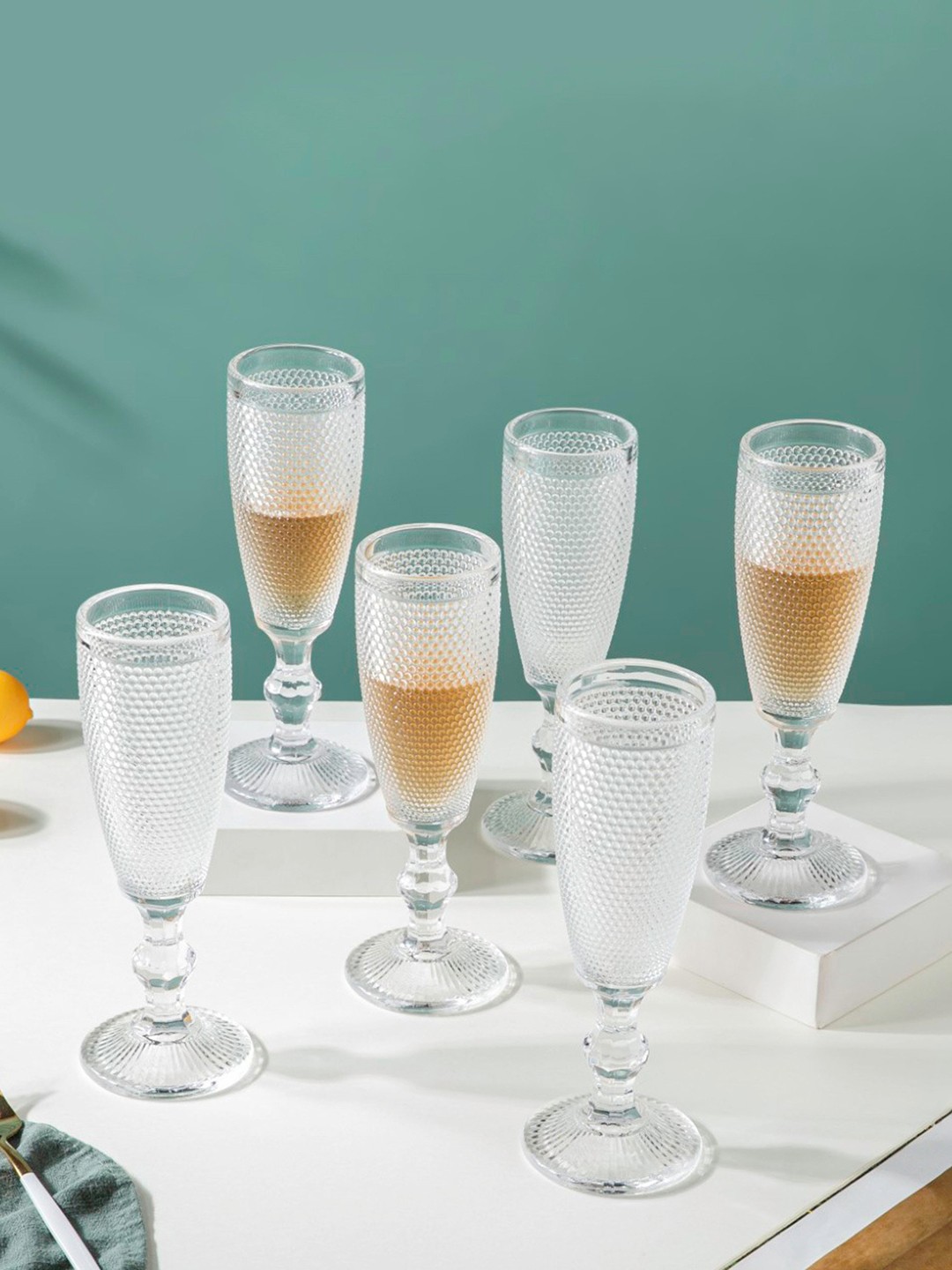

Nestasia Mimosa Set Of 6 Transparent Glass-150ml