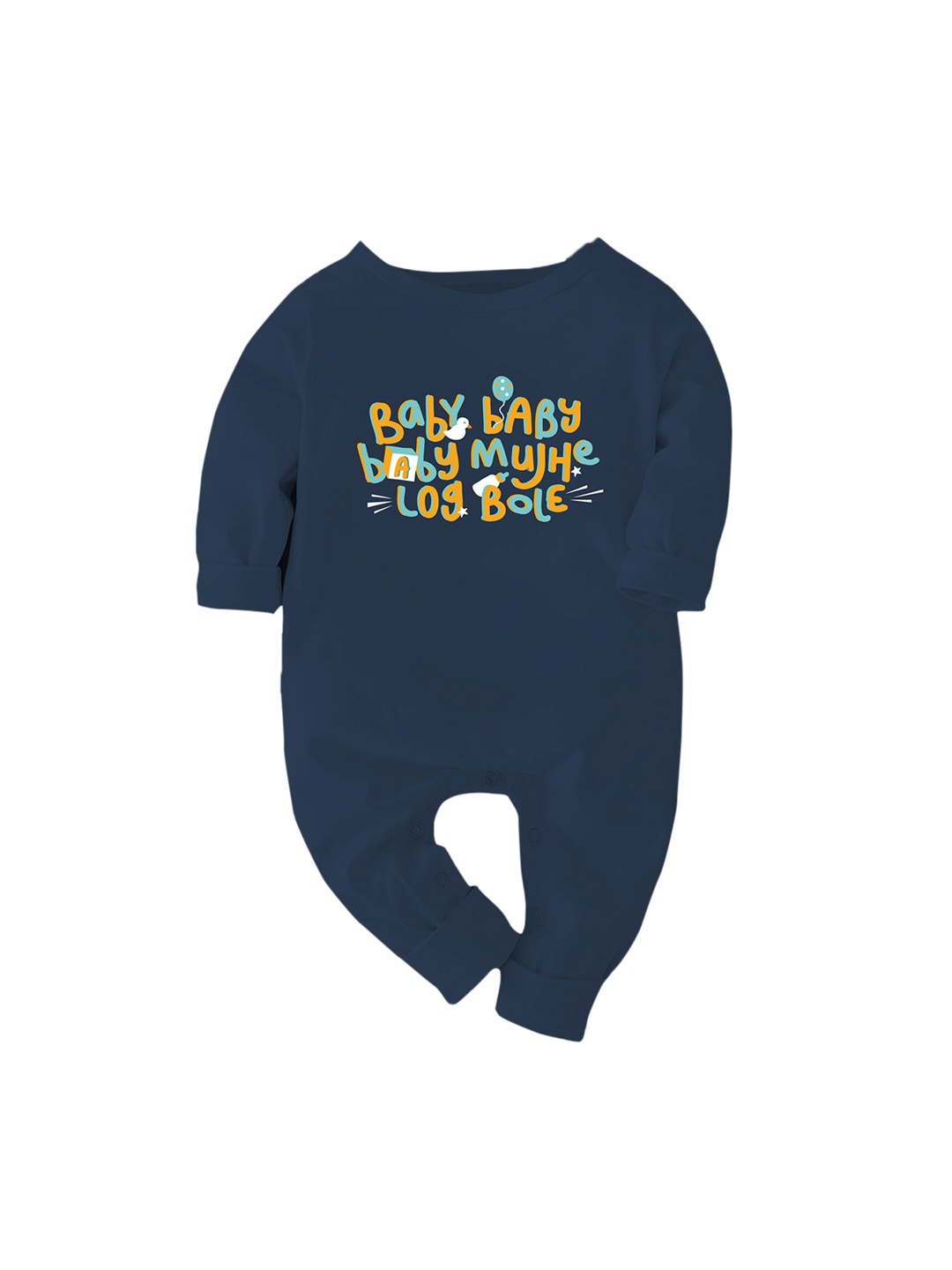 

Zeezeezoo Infants Baby Printed Pure Cotton Bodysuit, Navy blue