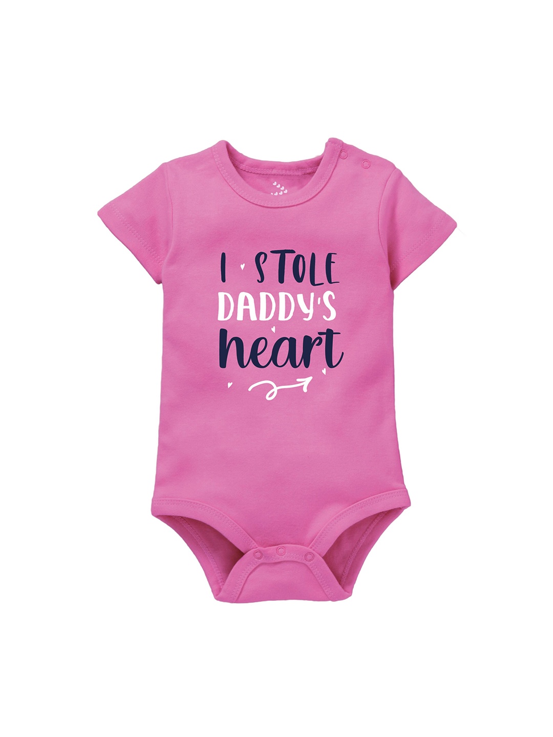 

Zeezeezoo Infants Stole Daddy's Heart Printed Cotton Bodysuit, Pink