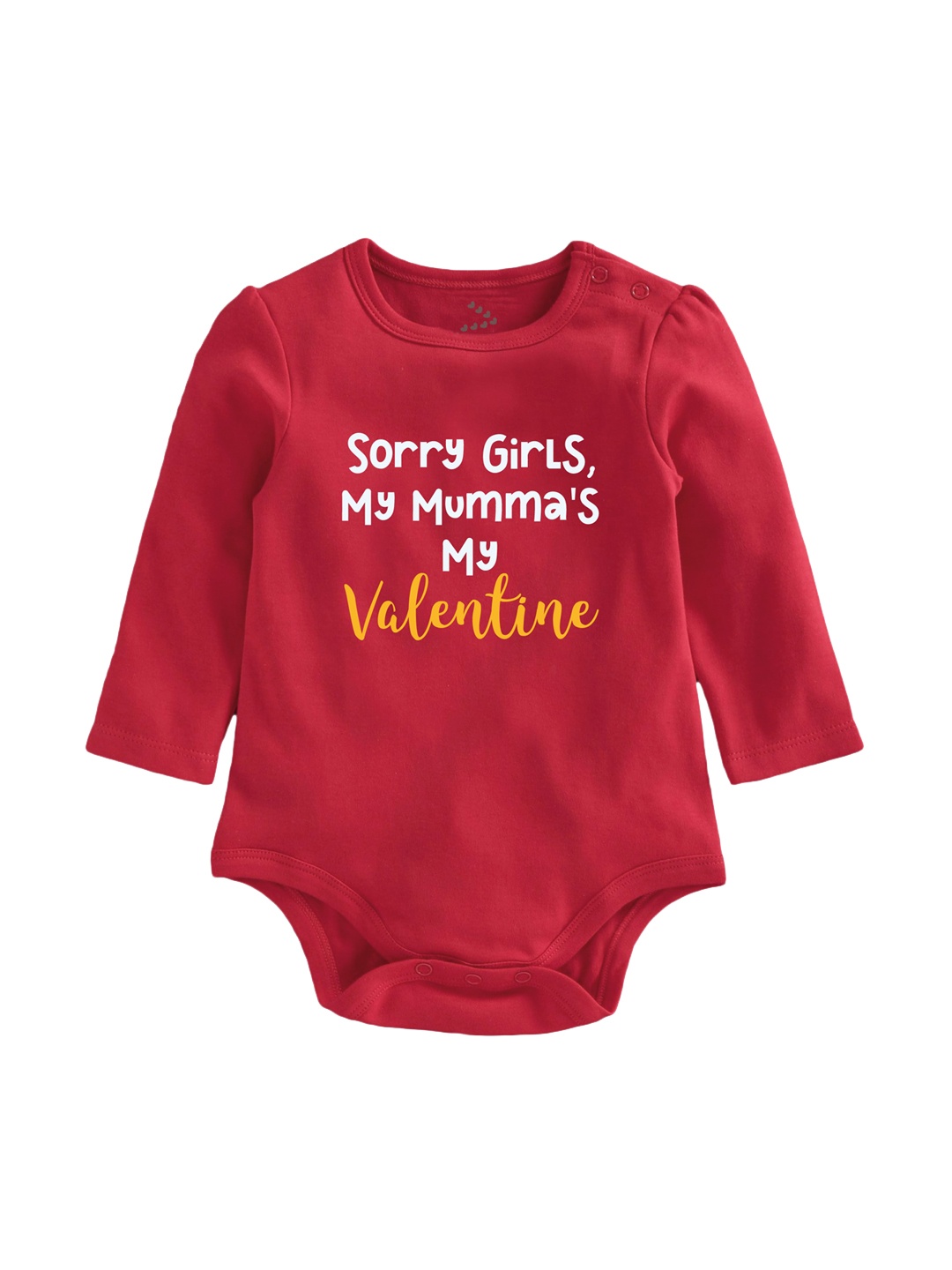 

Zeezeezoo Infants Boys Sorry Girls Mumma's Valentine Printed Cotton Bodysuit, Red