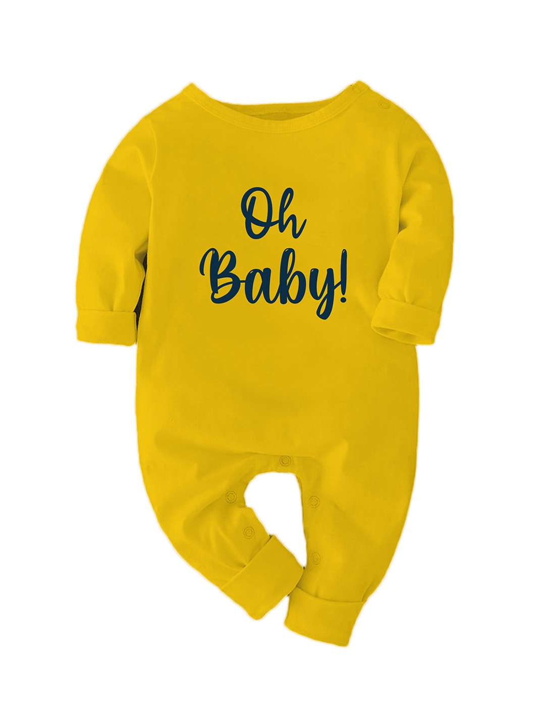 

Zeezeezoo Infant Kids Oh Baby Printed Pure Cotton Bodysuit, Yellow