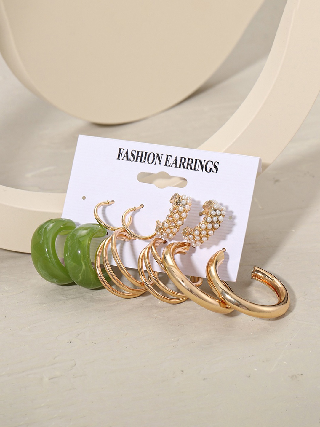 

Jewels Galaxy Multicoloured Contemporary Hoop Earrings, Multi