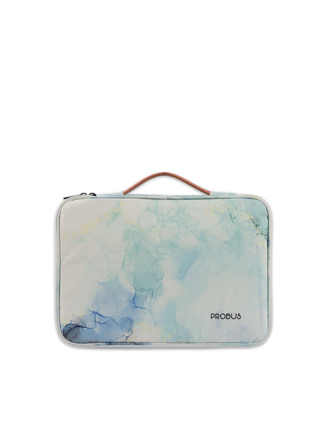 

PROBUS Unisex White & Green Printed Laptop Sleeve