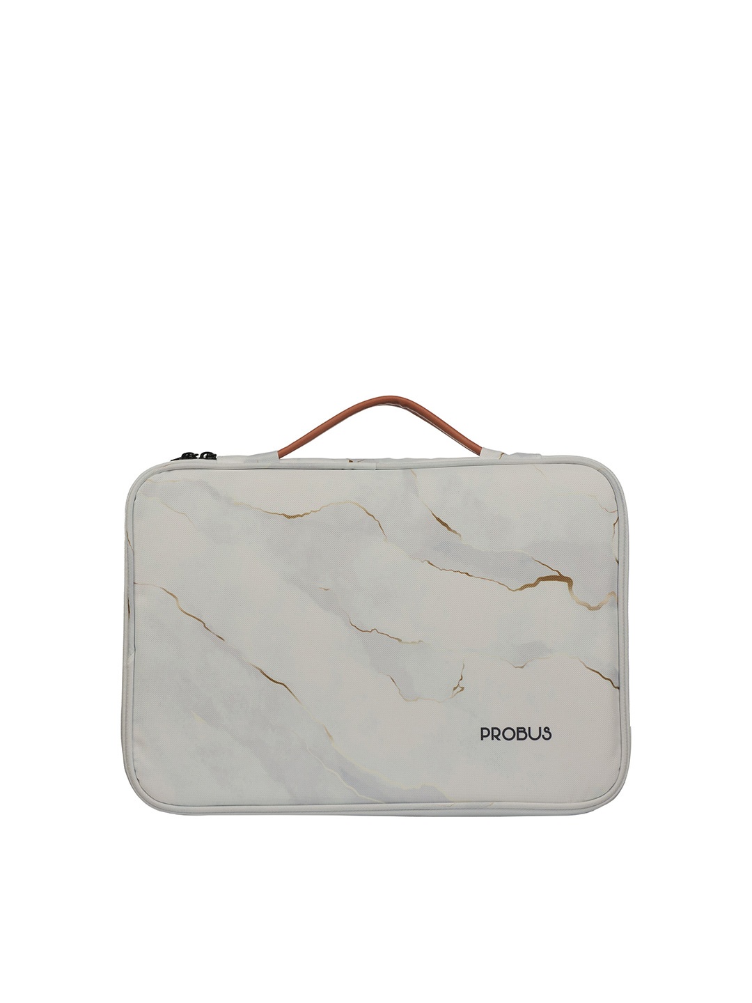 

PROBUS Unisex Grey & Gold-Toned Printed Laptop Sleeve