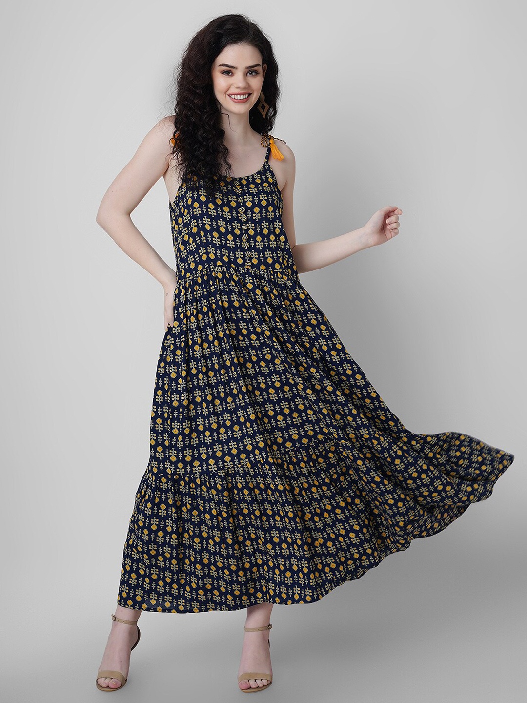 

KALINI Blue Floral Maxi Maxi Dress