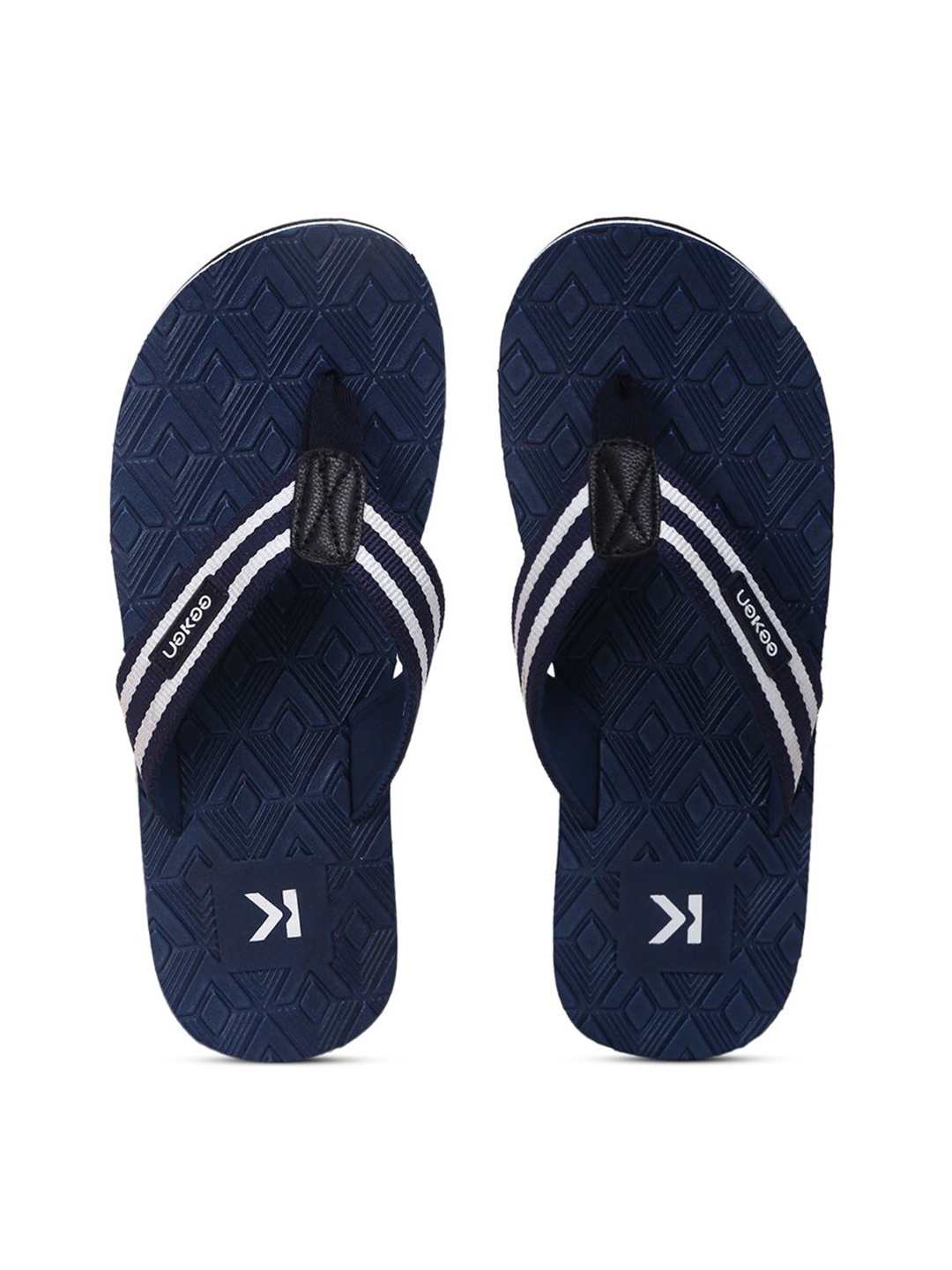 

Paragon Men Rubber Thong Flip-Flops, Navy blue