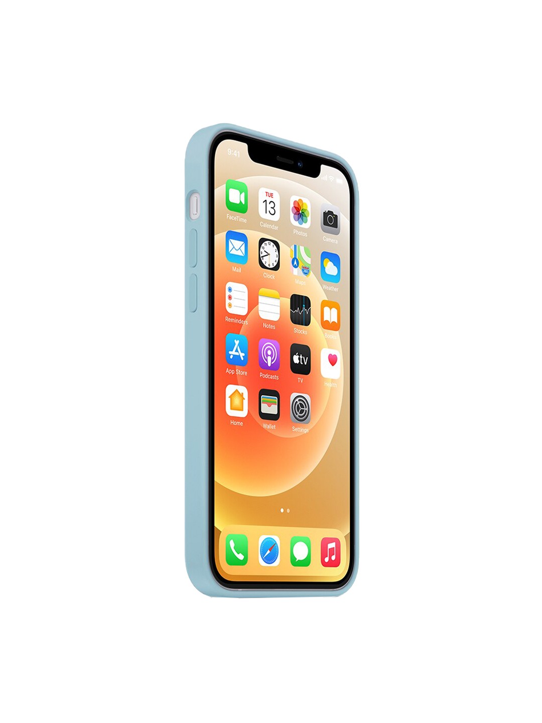 

TREEMODA Silicone iPhone 13 Back Case, Blue