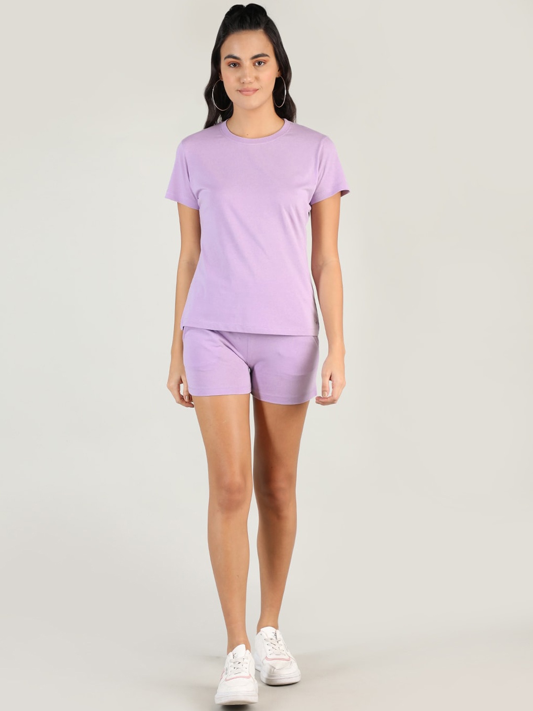 

Plagg Women Top With Shorts Co-Ords Set, Purple