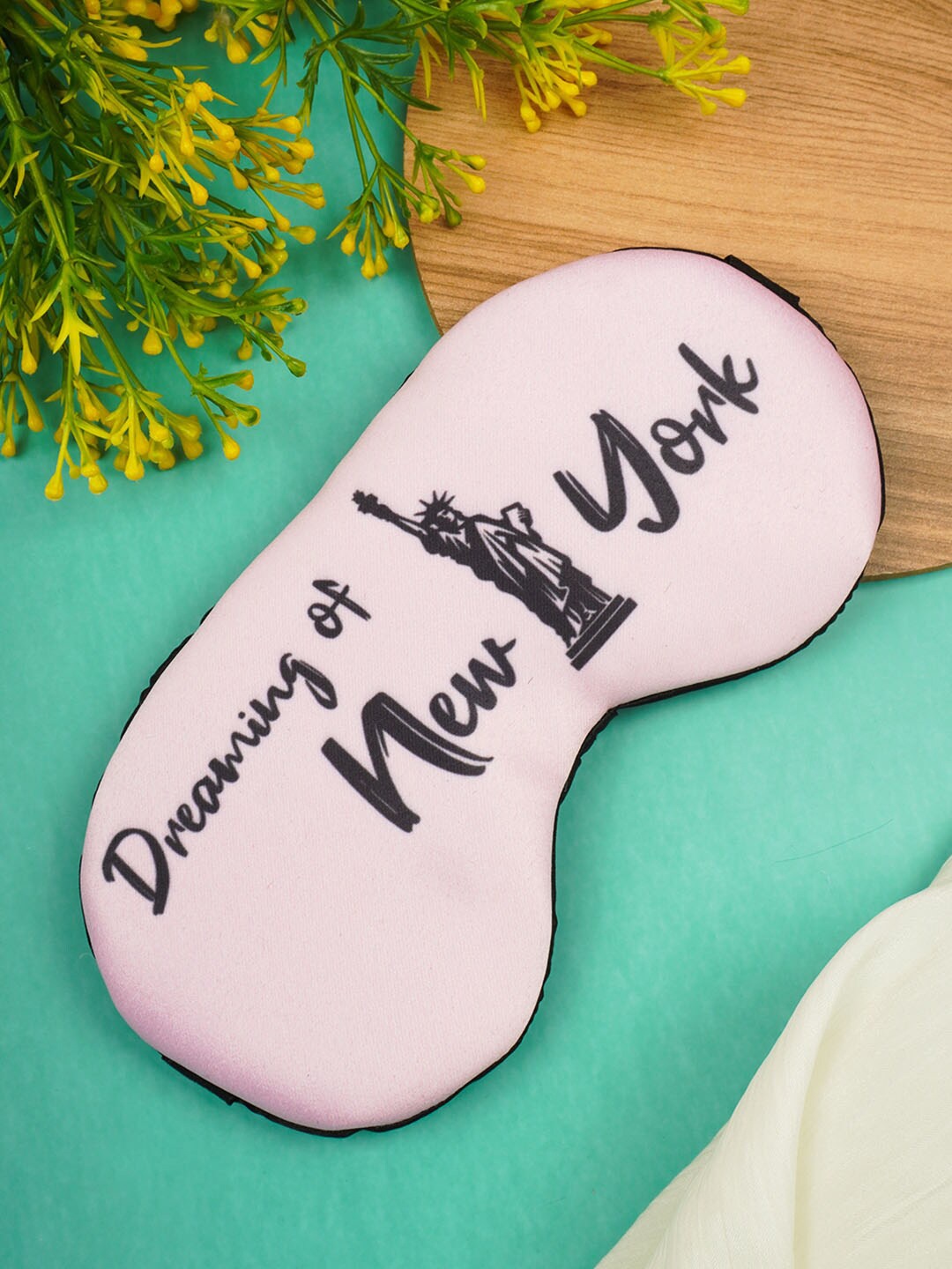 

Crazy Corner Printed Eye Mask, Pink