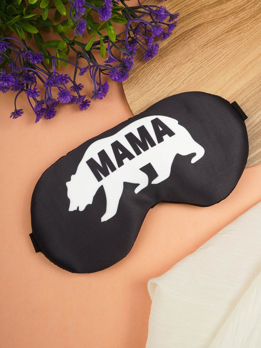 

Crazy Corner Printed Eye Mask, Black