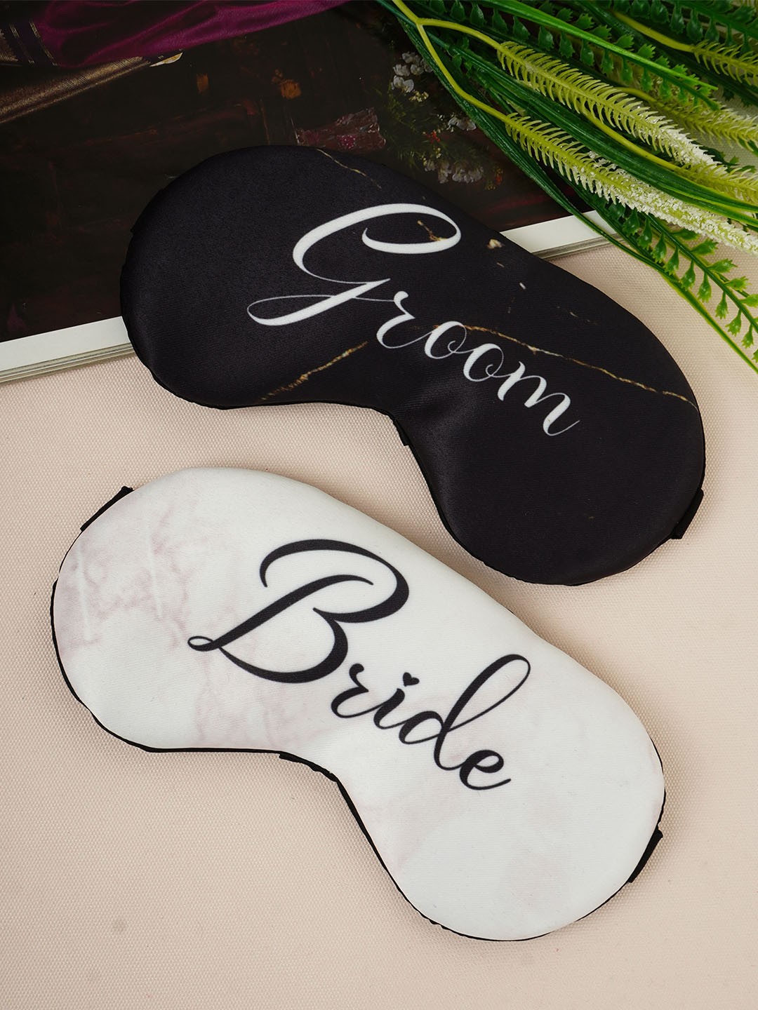 

Crazy Corner Set Of 2 Printed Sleeping Mask, Black