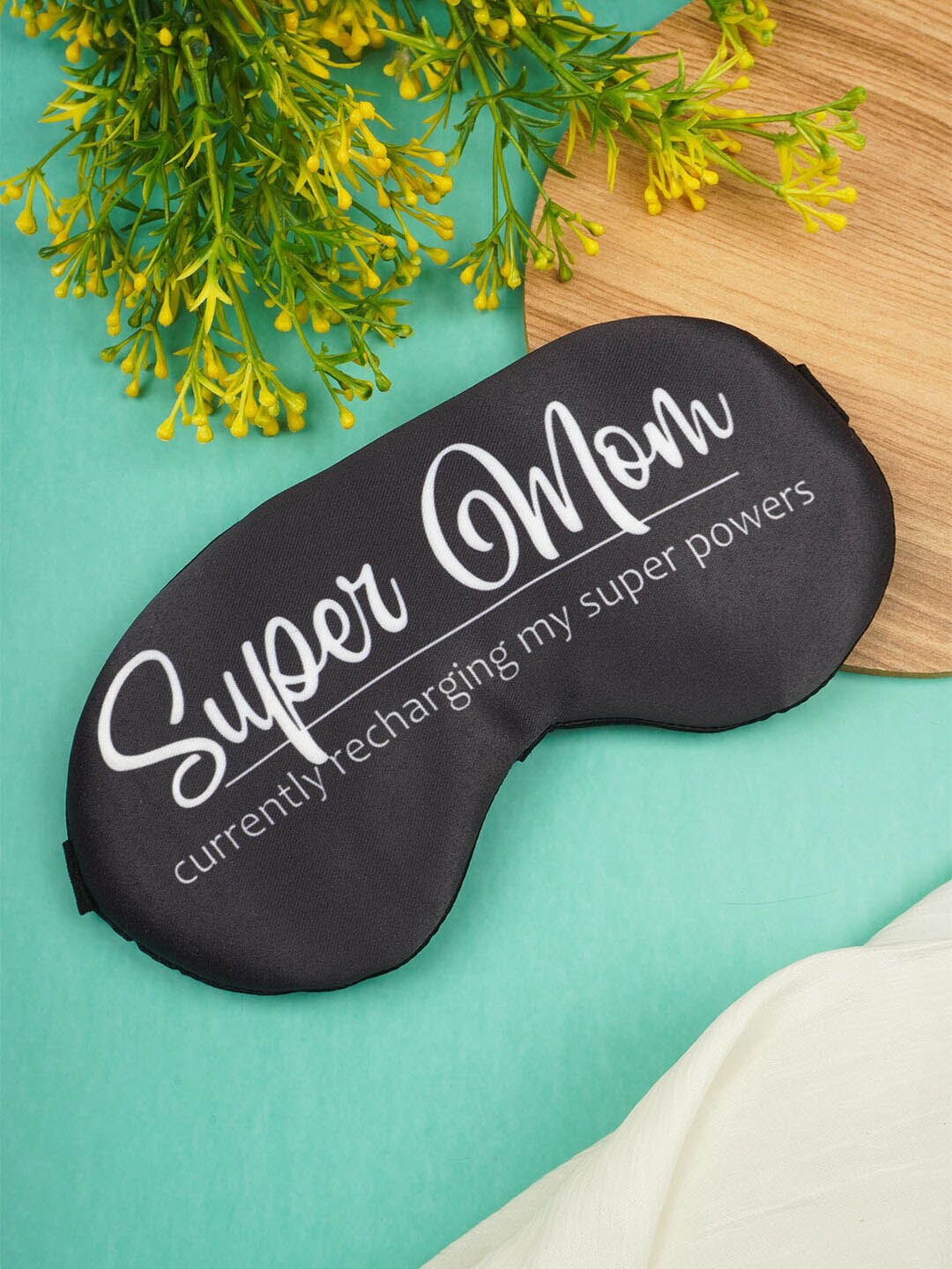 

Crazy Corner Printed Eye Mask, Black