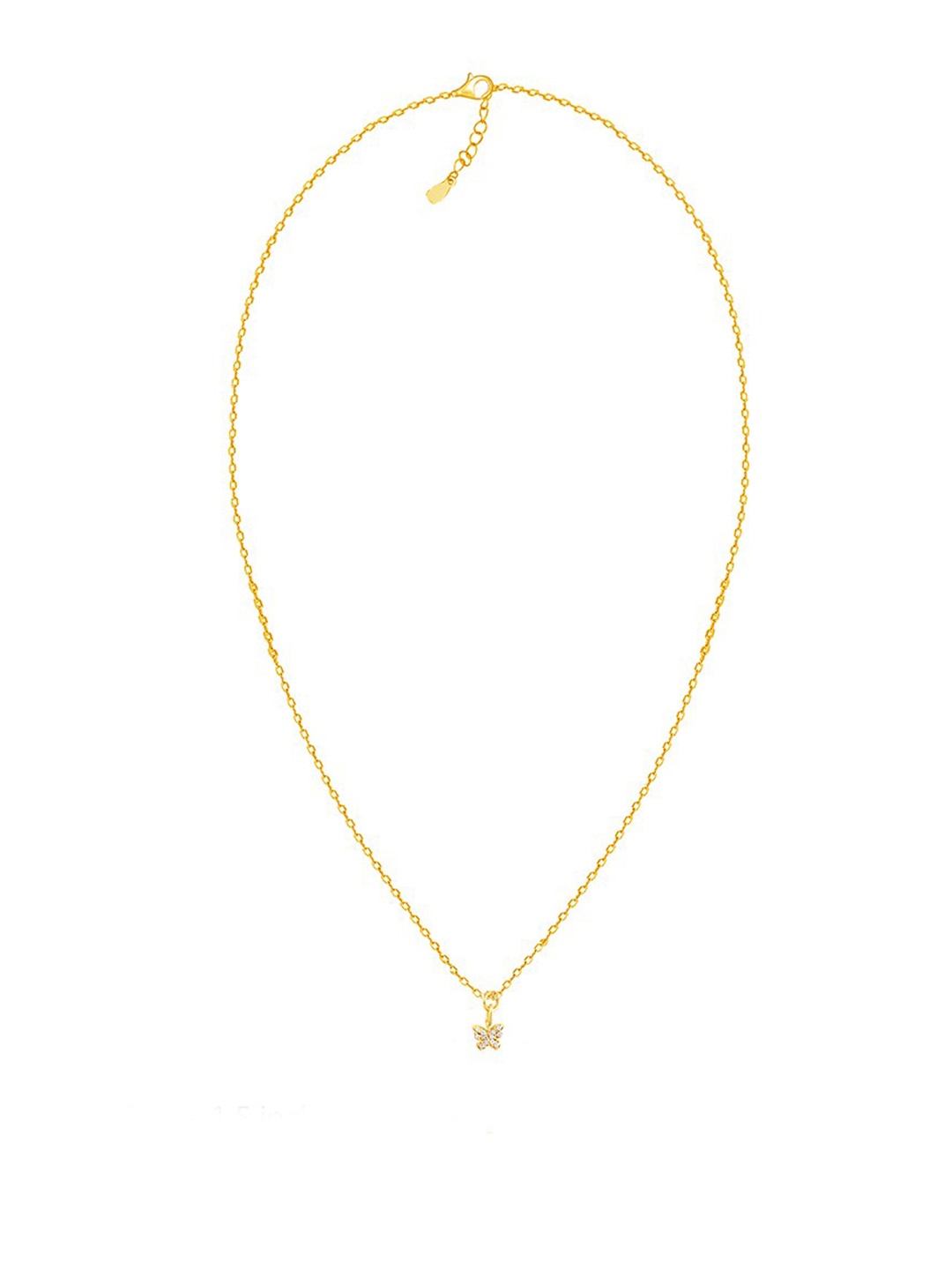 

GIVA 925 Sterling Silver Gold-Plated CZ-Studded Pendant With Chain
