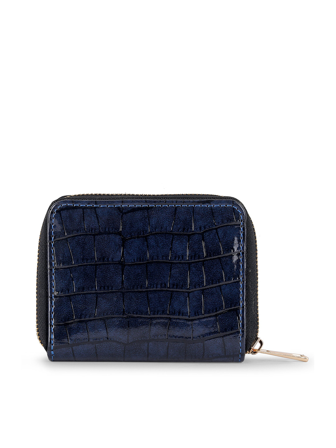 

TEAM 11 Women Textured Zip Around Wallet, Blue