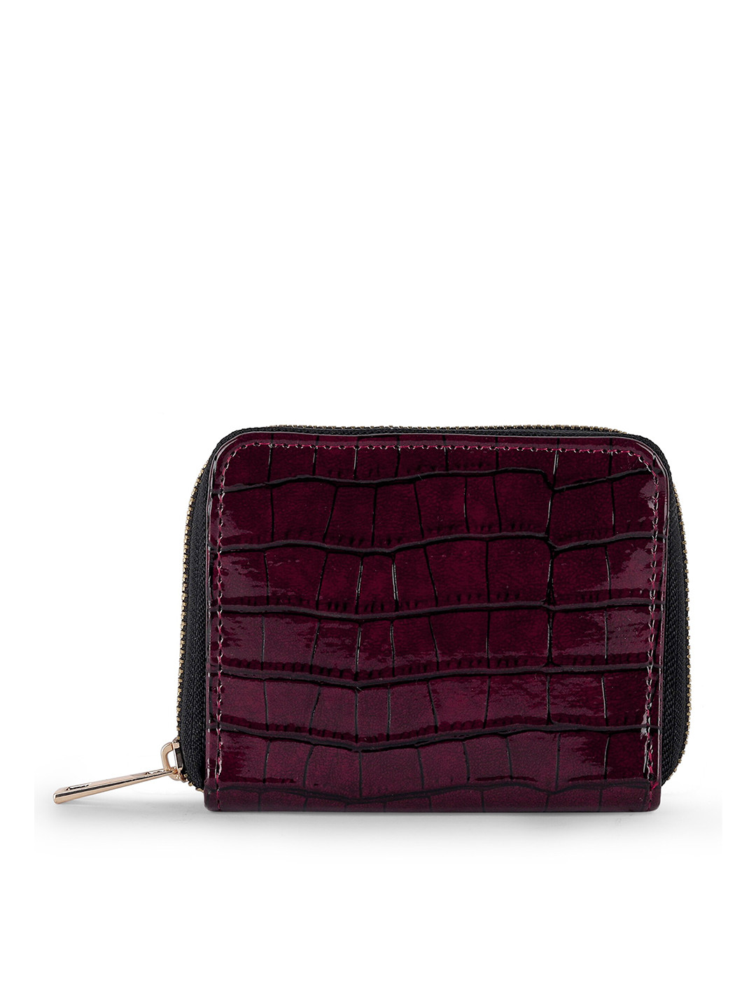 

TEAM 11 Women Textured Zip Around Wallet, Maroon