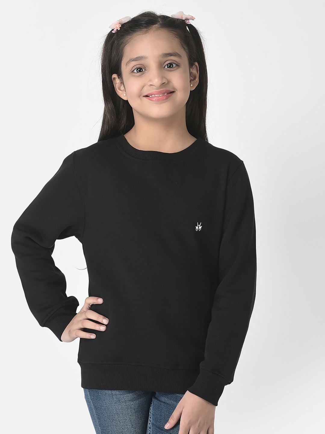 Crimsoune Club Girls Black Sweatshirt
