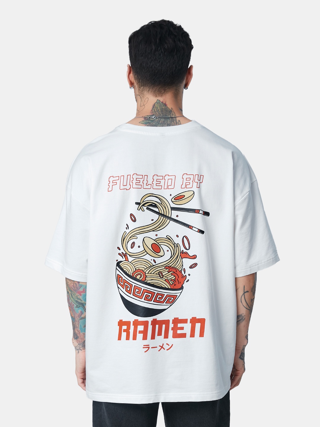 

The Souled Store Men Typography Printed Drop-Shoulder Sleeves Cotton Oversized T-Shirt, White