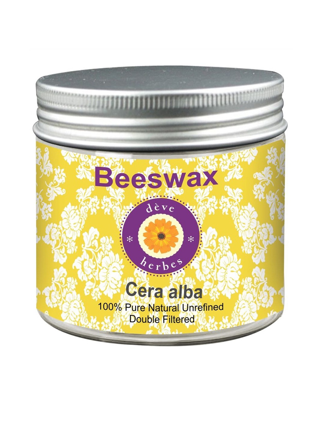 

Deve Herbes Cera Alba Pure & Natural Unrefined Double Filtered Beeswax - 200g, Yellow