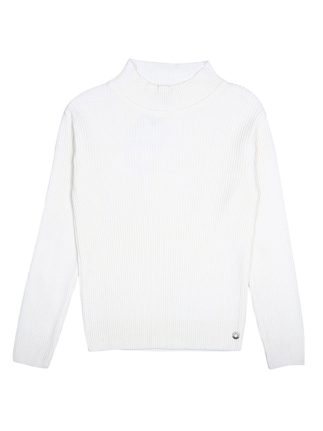 

Gini and Jony Girls Turtle Neck Cotton Pullover Sweater, White