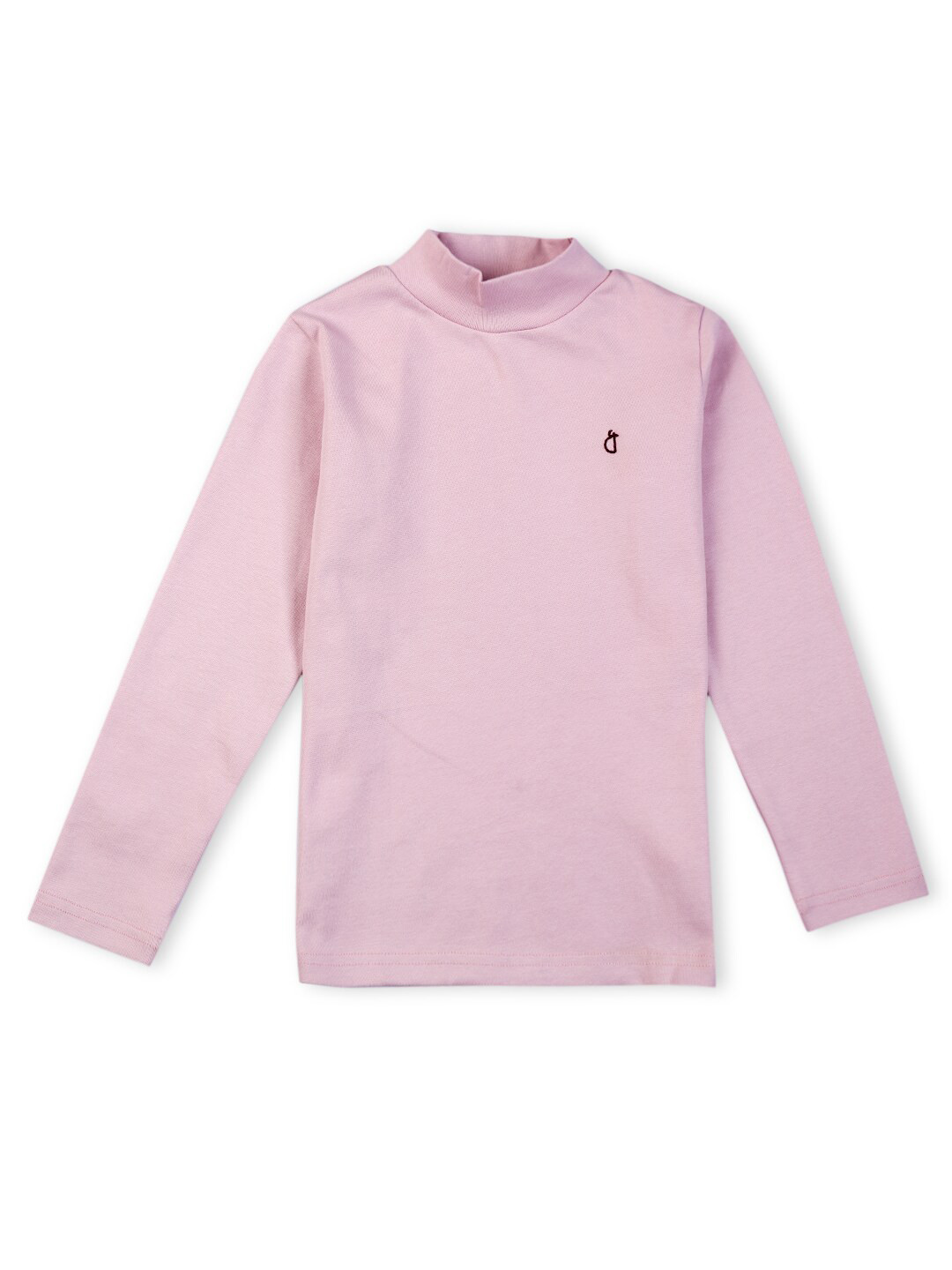 

Gini and Jony Girls High Neck Long Sleeves Cotton Top, Pink