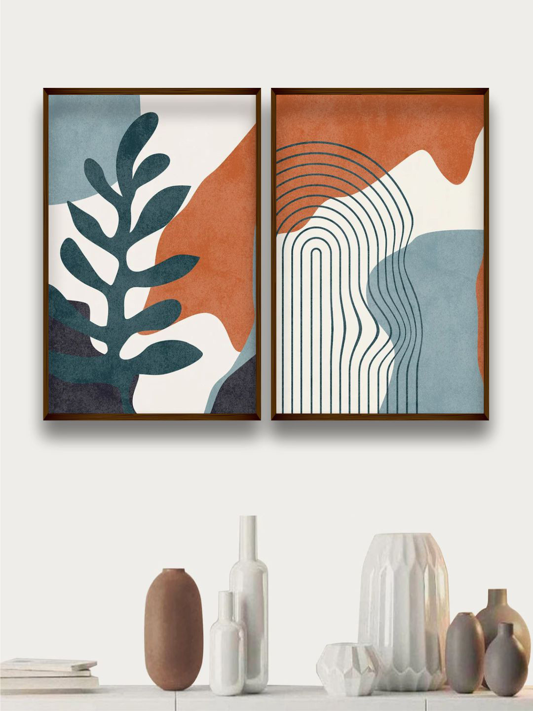

The Art House Brown & Green Abstract Painting Wall Art