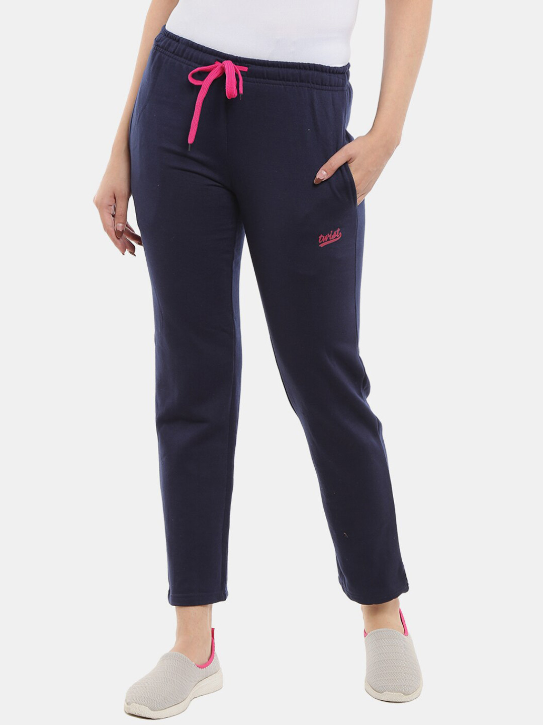 

V-Mart Women Fleece Track Pants, Navy blue