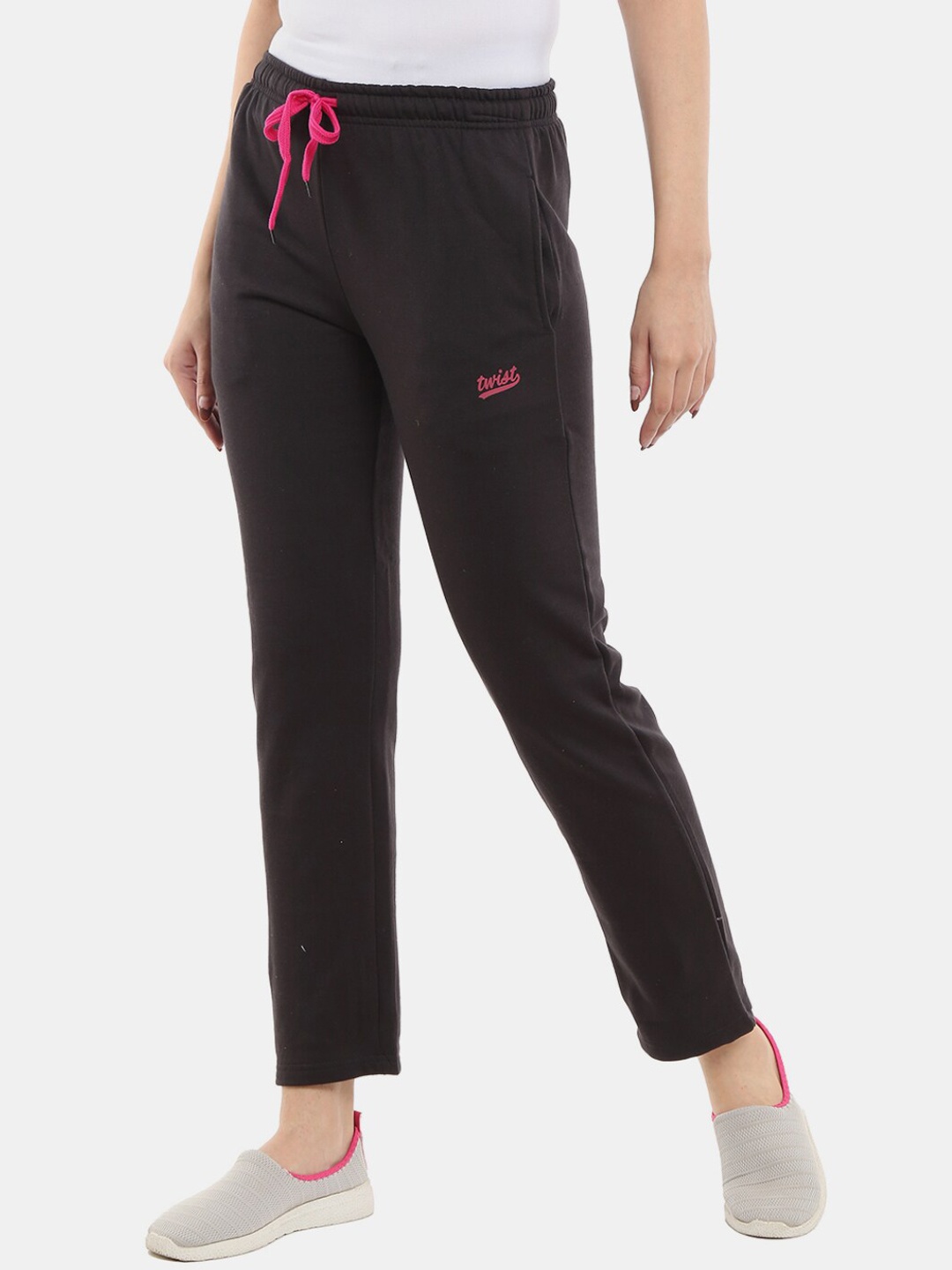 

V-Mart Women Cotton Spun Fleece Track Pants, Black