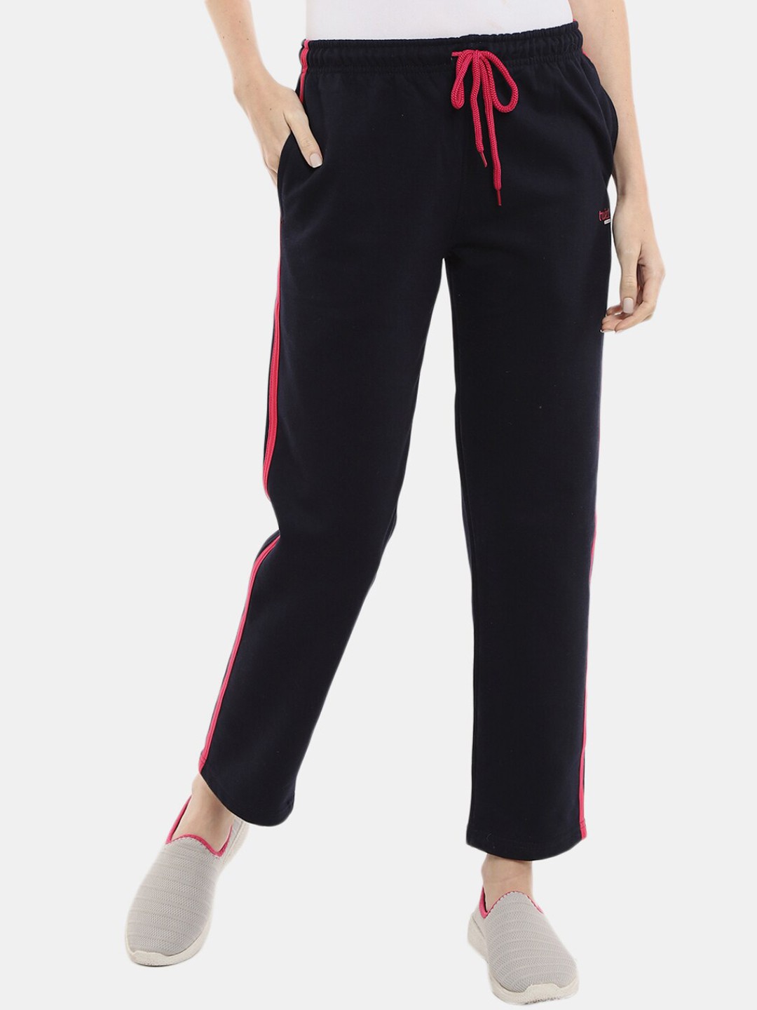 

V-Mart Women Solid Track Pant, Navy blue