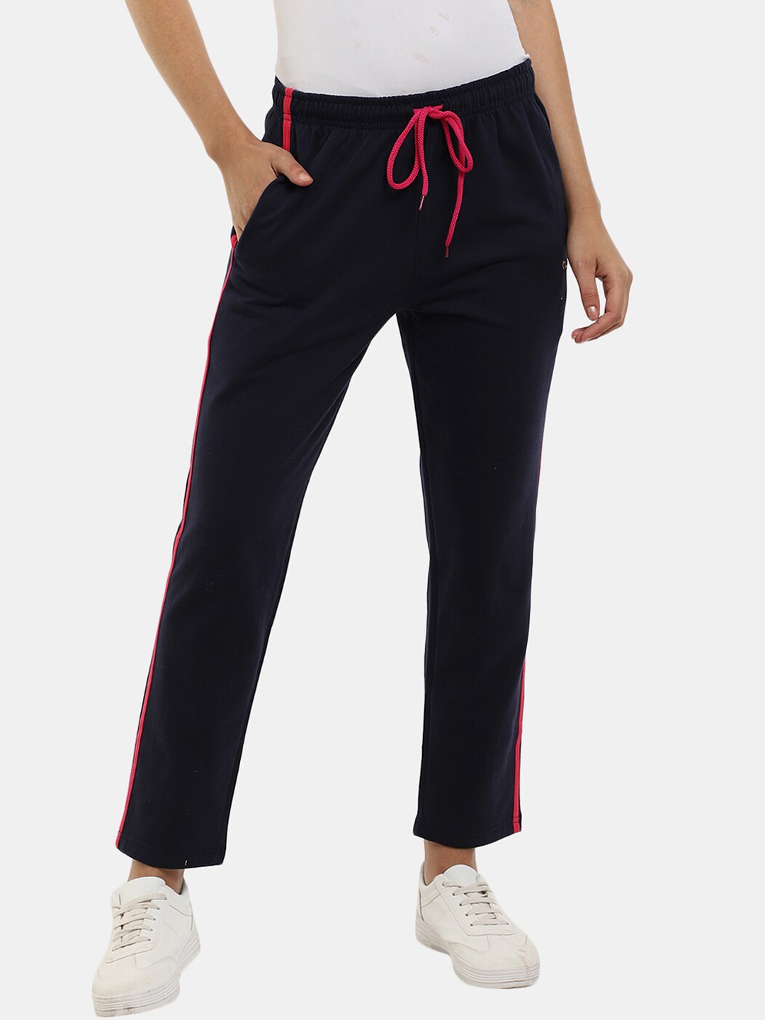 

V-Mart Women Solid Fleece Track Pant, Navy blue