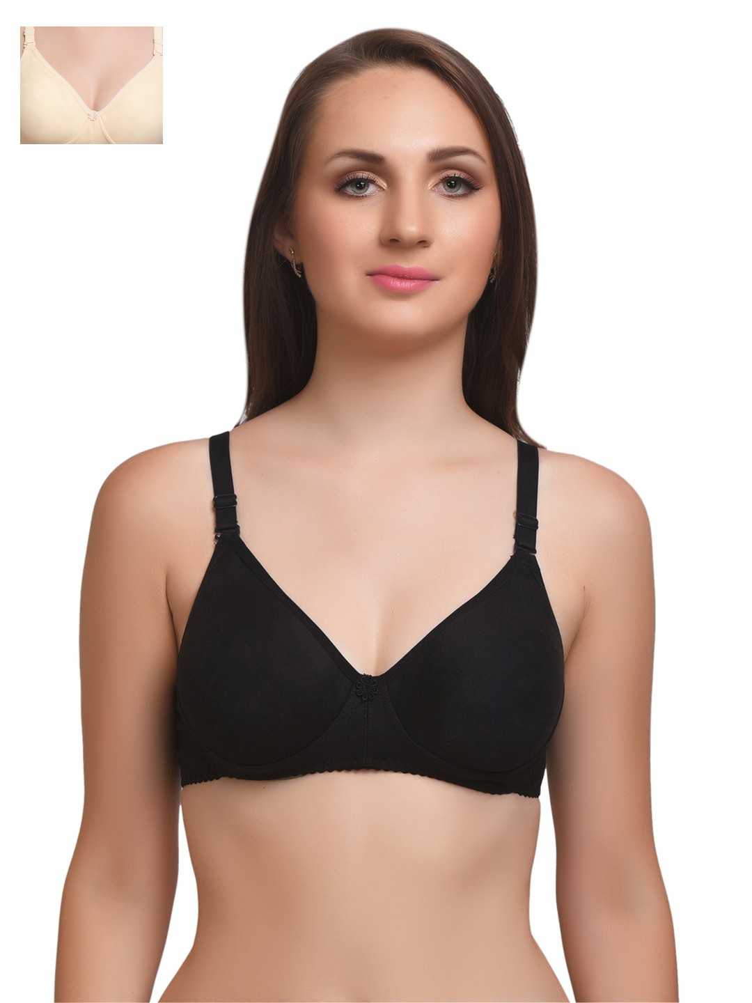 

Lady Lyka Pack of 2 Full-Coverage T-shirt Bras, Beige