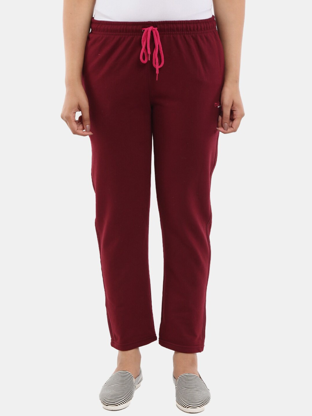 

V-Mart Women Fleece Mid Rise Track Pants, Red