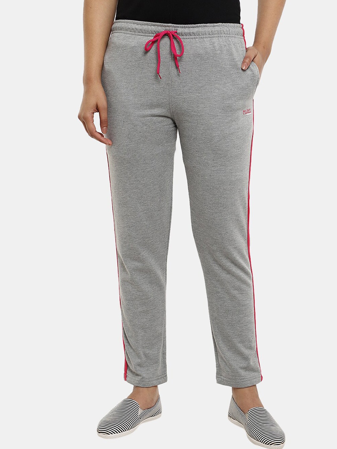 

V-Mart Women Fleece Track Pants, Grey melange