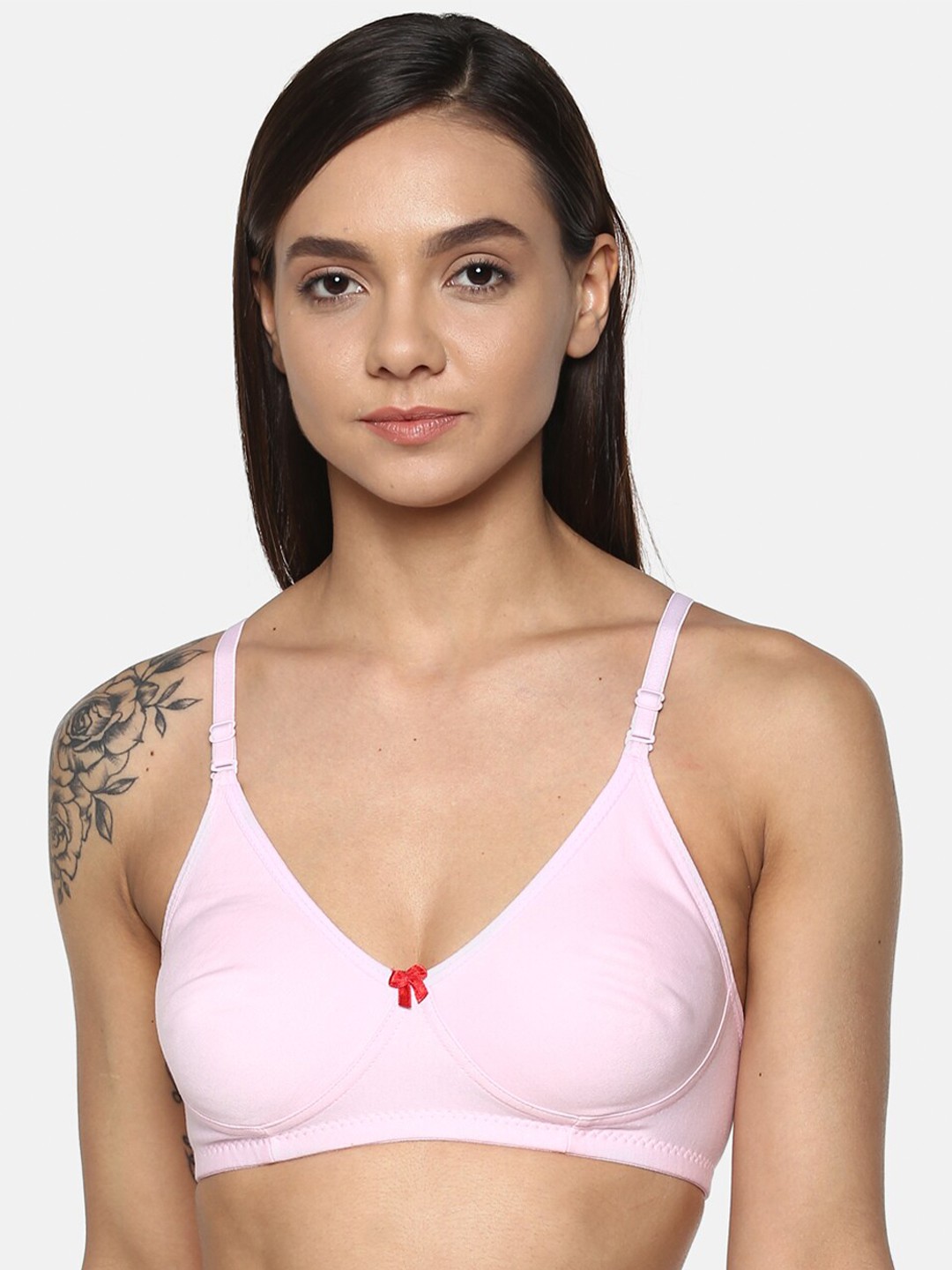 

Leading Lady Cotton Non Padded Full Coverage T-shirt Bra, Pink