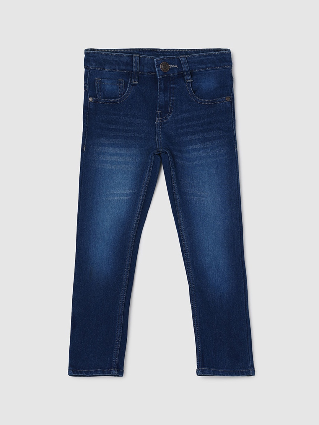 

max Boys Light Fade Cotton Jeans, Blue