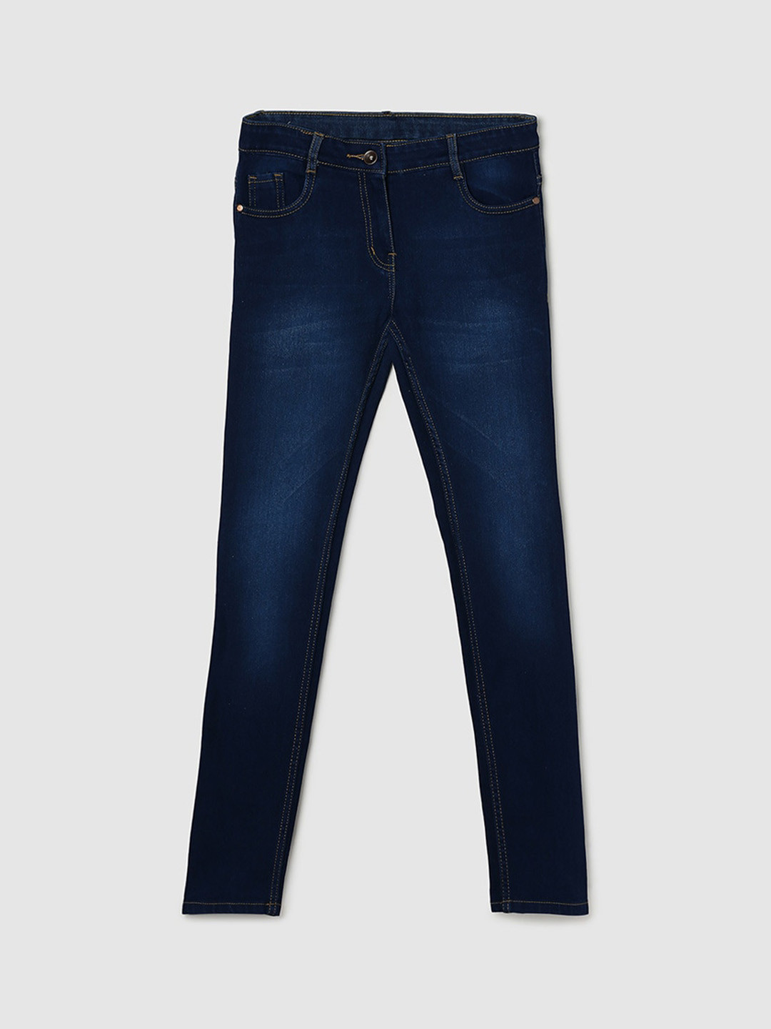 

max Girls Light Fade Jeans, Navy blue