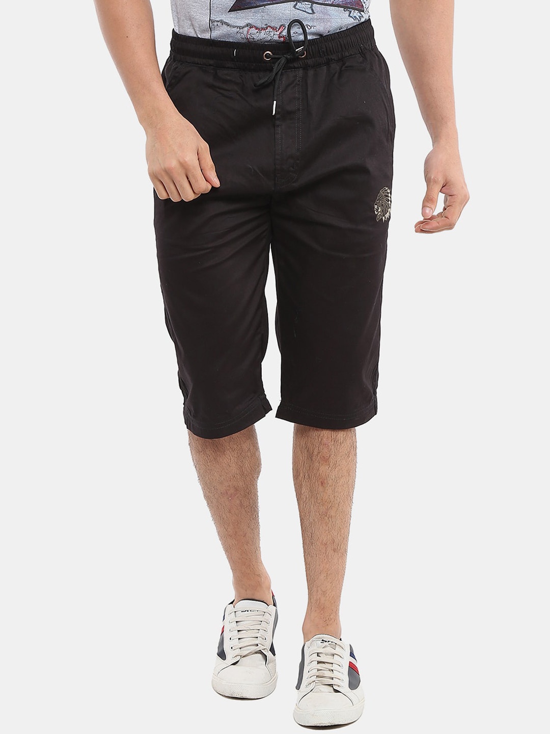 

V-Mart Men Cotton Shorts, Black