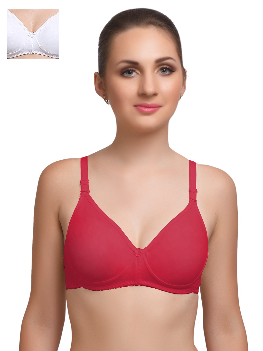 

Lady Lyka Pack of 2 Full-Coverage T-shirt Bras, White