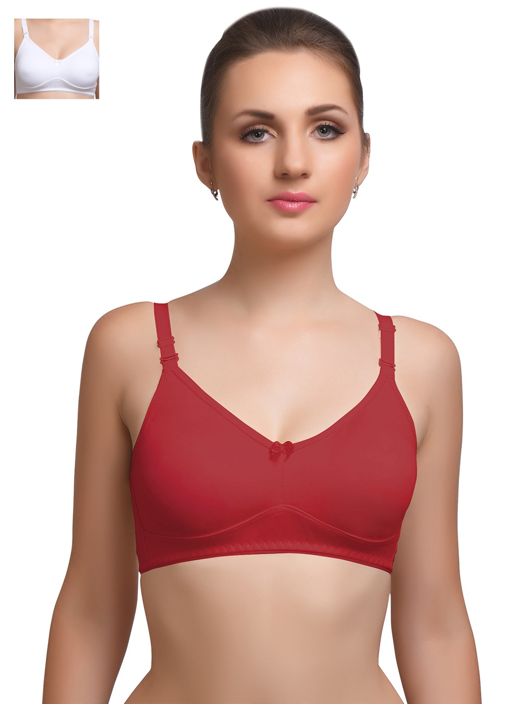 

Lady Lyka Pack of 2 Full-Coverage T-shirt Bras, White