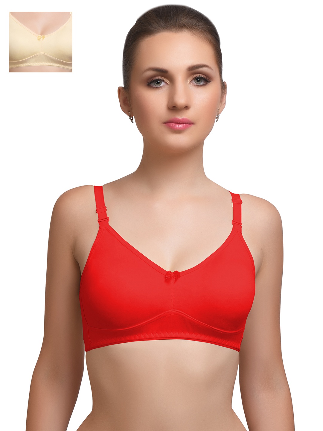 

Lady Lyka Pack of 2 Full-Coverage T-shirt Bras, Beige