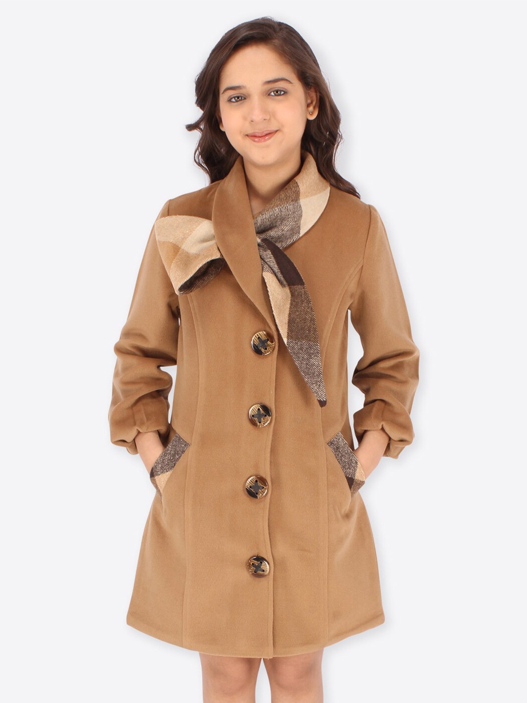 

CUTECUMBER Brown Shirt Dress