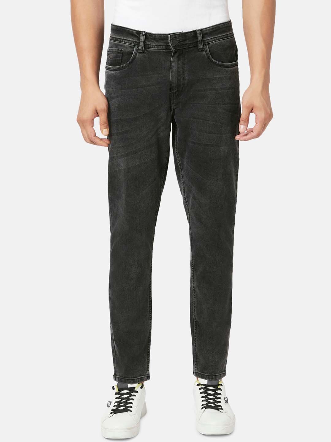 

People Men Slim Fit Heavy Fade Jeans, Charcoal
