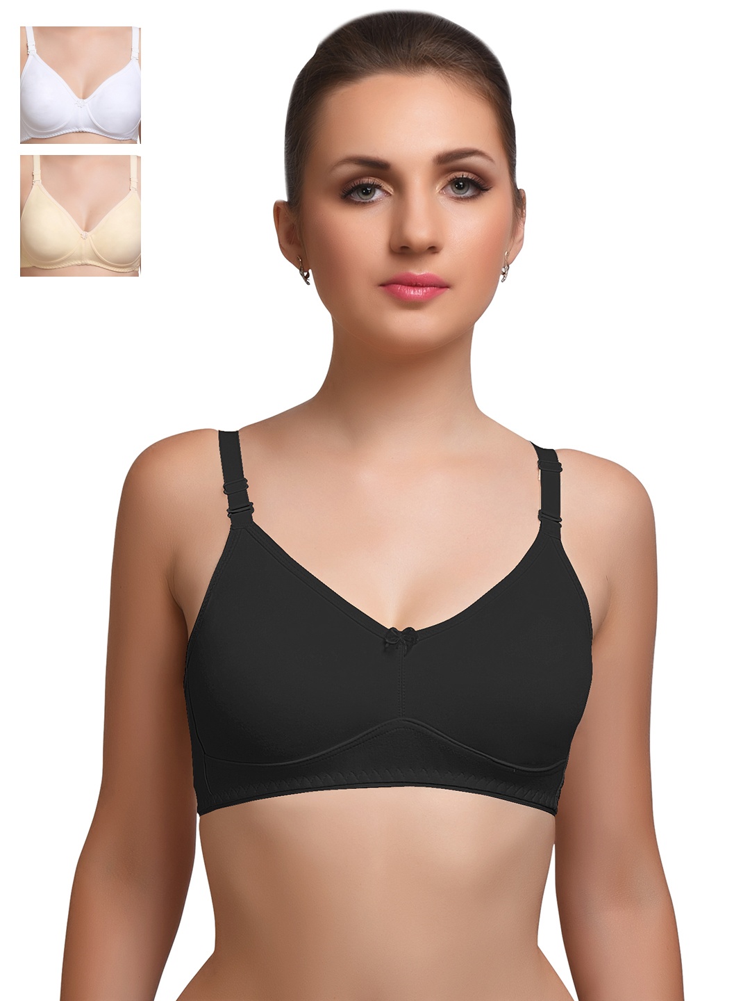 

Lady Lyka Pack of 3 Full-Coverage Non-Padded Bras MINIMIZER, White