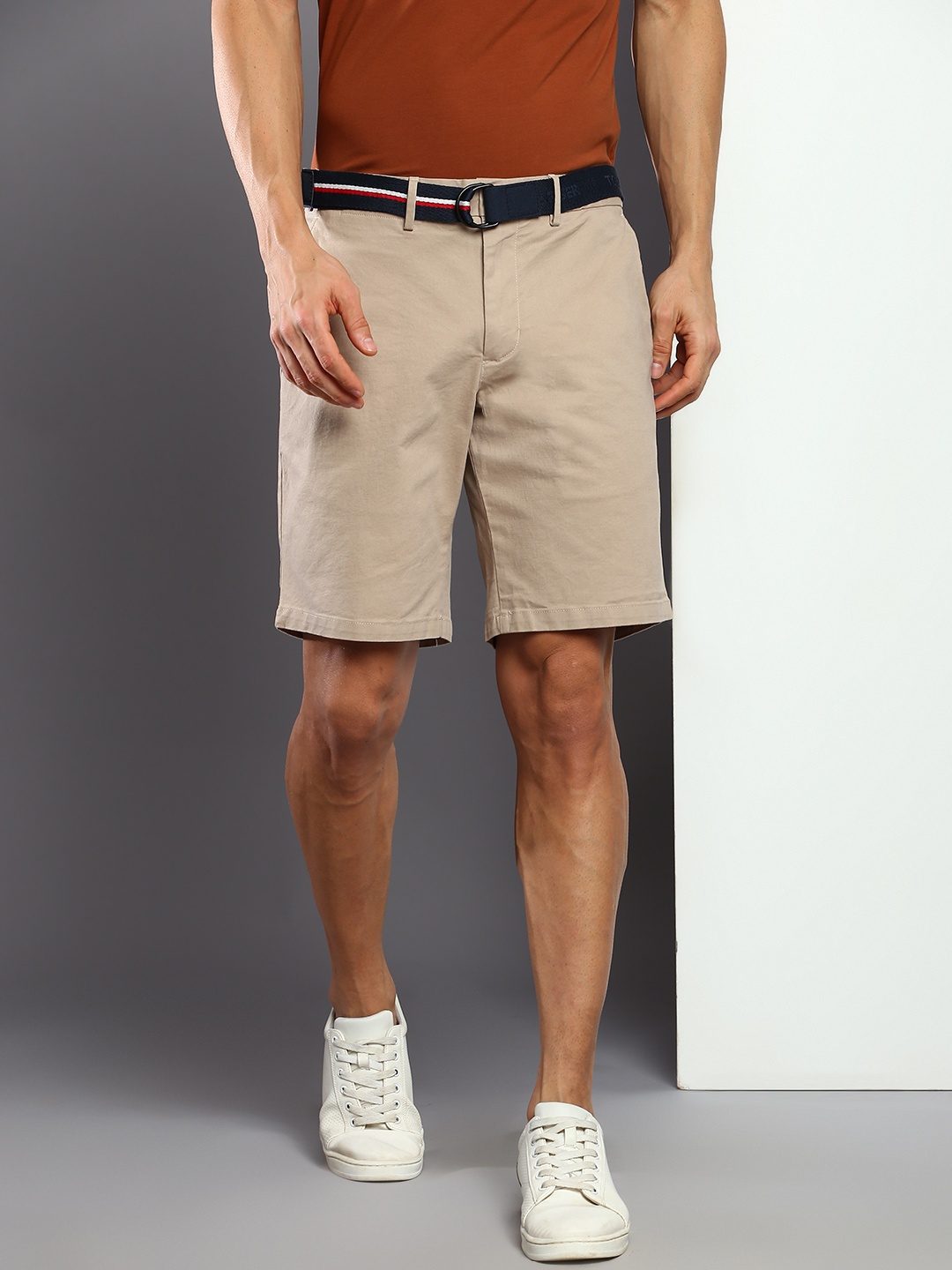 

Tommy Hilfiger Men Solid Regular Shorts, Beige