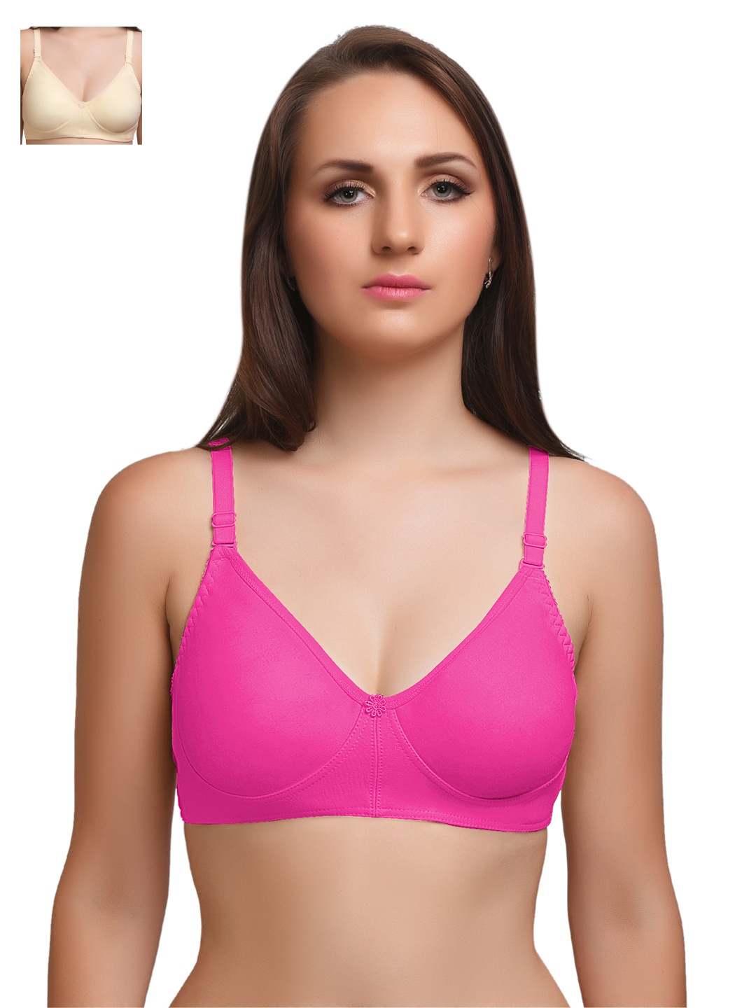 

Lady Lyka Pack Of 2 Everyday Bras VALANCIA-SKN-PNK, Beige