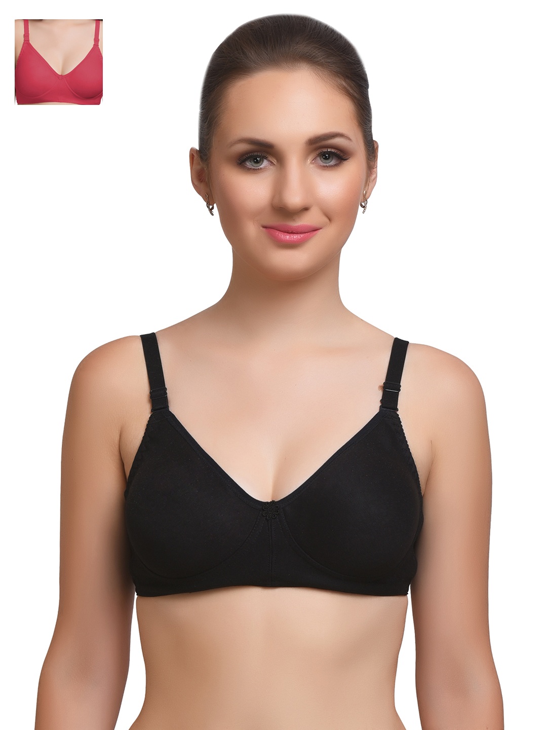 

Lady Lyka Pack of 2 T-shirt Bras, Black